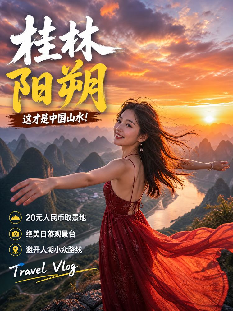 国产视频旅行视频-桂林阳朔旅行视频演示